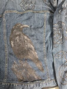 Crow Painted Denim Jacket